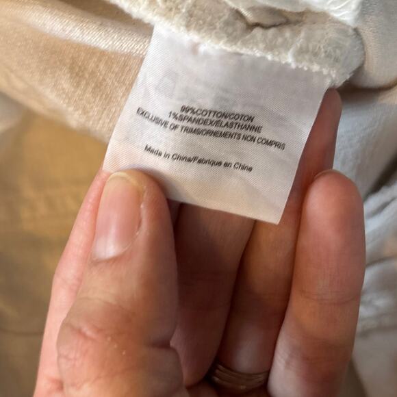 Tory Burch Mid Rise Alexa Cropped Skinny Jeans Denim White Women's Size 26 - Picture 8 of 11